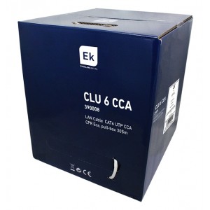 CLU 6 CCA - Cabo LAN Cat6 U / UTP BC 23 AWG PVC CPR Eca