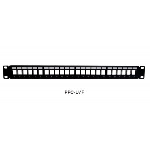 PPC-U/F  Painel de conexão para conectores keystone para armário bastidor 19'' 1U